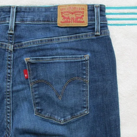 LEVI'S Jeans Size 14 Mid Rise Skinny Denim - Picture 7 of 11